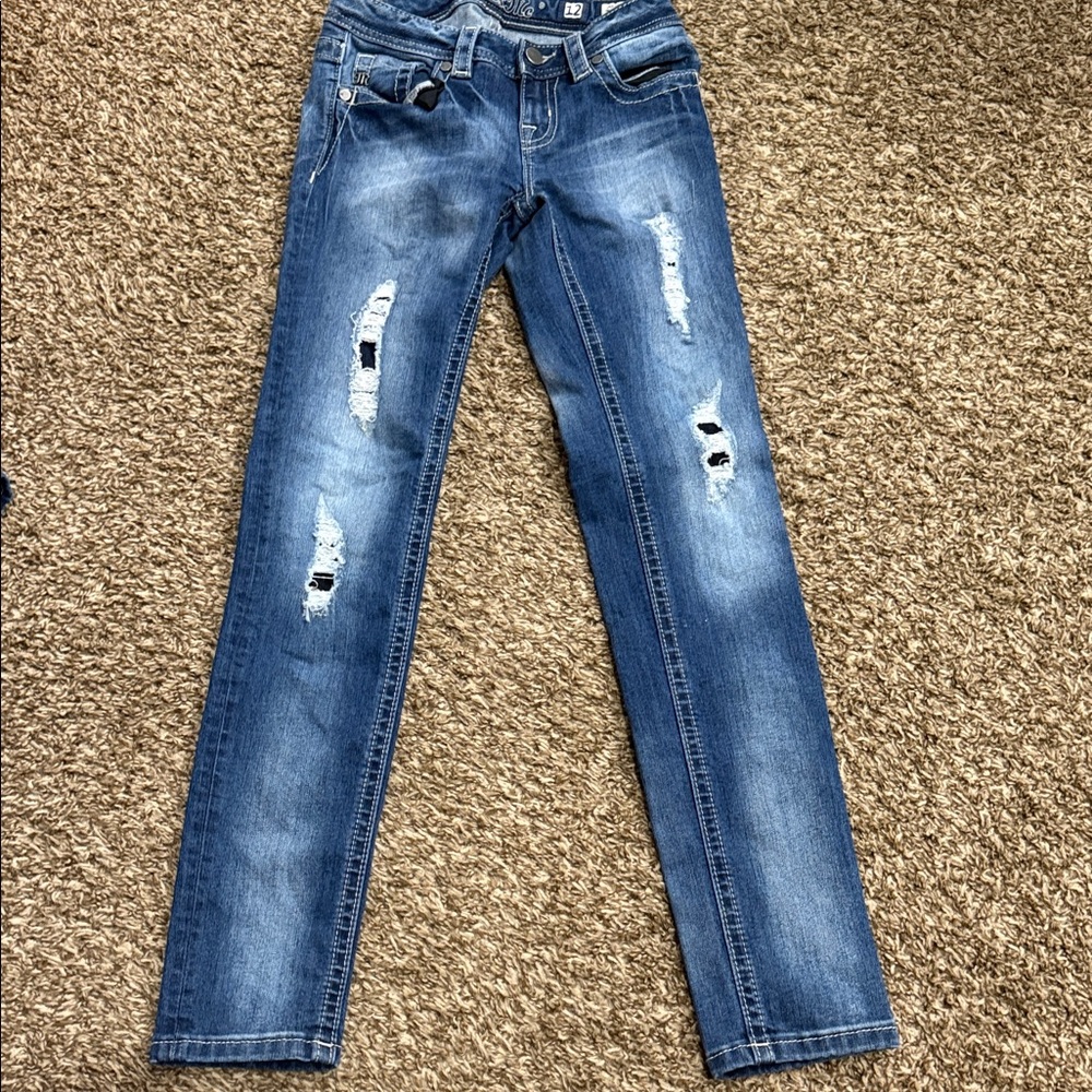 Miss Me Kids Blue Distressed Jeans